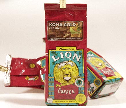 LION COFFEE/コナコーヒー10% KONA GOLD PREMIUM 7oz／ ☆ 幸せを運ぶ