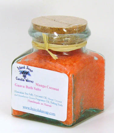 yIsland Soap & Candle WorkszBath Salt Jar/ Mango Coconut Guava Large oX\g܁^RXEA}^RX^\[vE