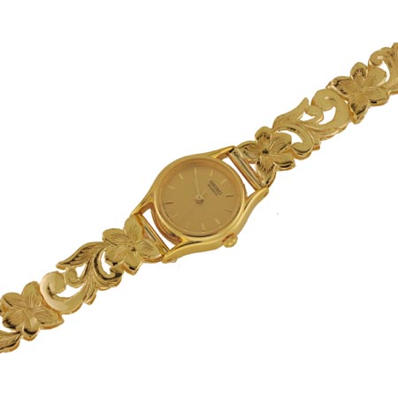 14K Yellow Gold Watch/腕時計（時計本体：SEIKO製）／ ☆ 幸せ