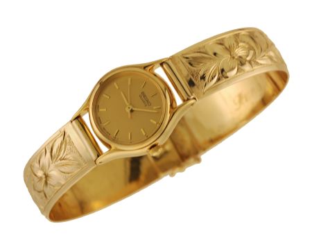 14K Yellow Gold Watch/腕時計（時計本体：SEIKO製）／ ☆ 幸せを運ぶ アロハギフト