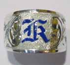 yHawaiian Heirloom JewelryzInitial 15mm Taper  Ring^I[_[ChnCAWG[^I[_[ChVo[^I[_[ChVo[O