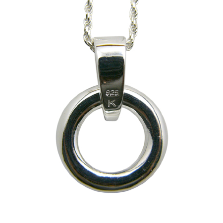 yMokuleia Jewelryz蒤Vo[y_g SP Round Circle Engr. Pendant (S)/SS^nCAWG[^Vo[^Vo[lbNXEy_g